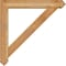 Ekena Millwork Traditional Arts and Crafts Rough Sawn Bracket w/ Offset Brace, Western Red Cedar, 6"W x 34"D x 34"H BKT0604X34X34TRA03RWR - alternate 3